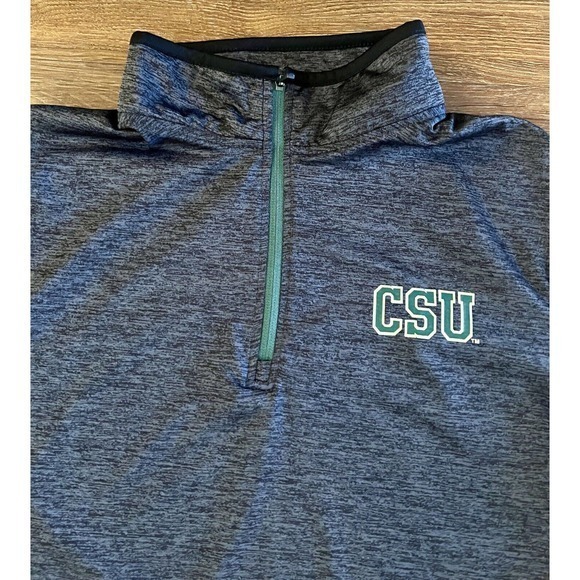 Colorado‎ State University Colosseum Mens Black Marbled LS Shirt 1/4 Zip… - Picture 6 of 9